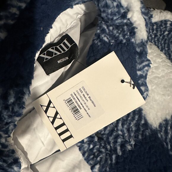 Crop Jacket XXIII ched sherpa tartan blue/white - Picture 7 of 7